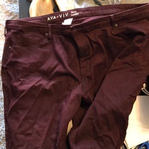 Ava & Viv purple skinny jeans